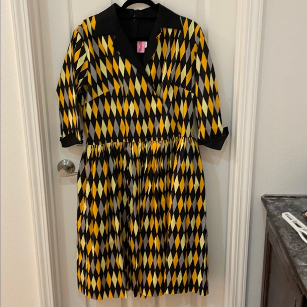 Pinup Couture harlequin 2X dress